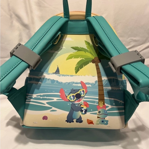 Disney Loungefly Stitch Sandcastle Backpack and Wallet Set - Picture 3 of 9
